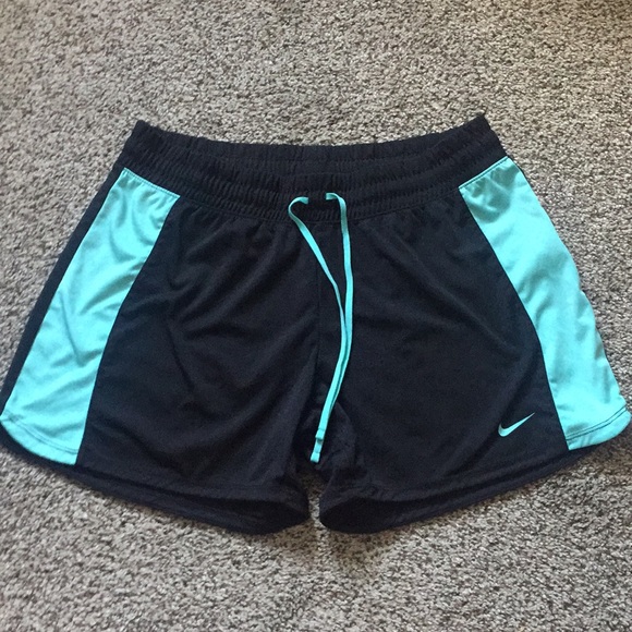 Nike Pants - Black and Teal Nike Athletic Shorts